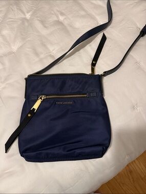 Marc Jacobs Navy Crossbody with Gold Hardware